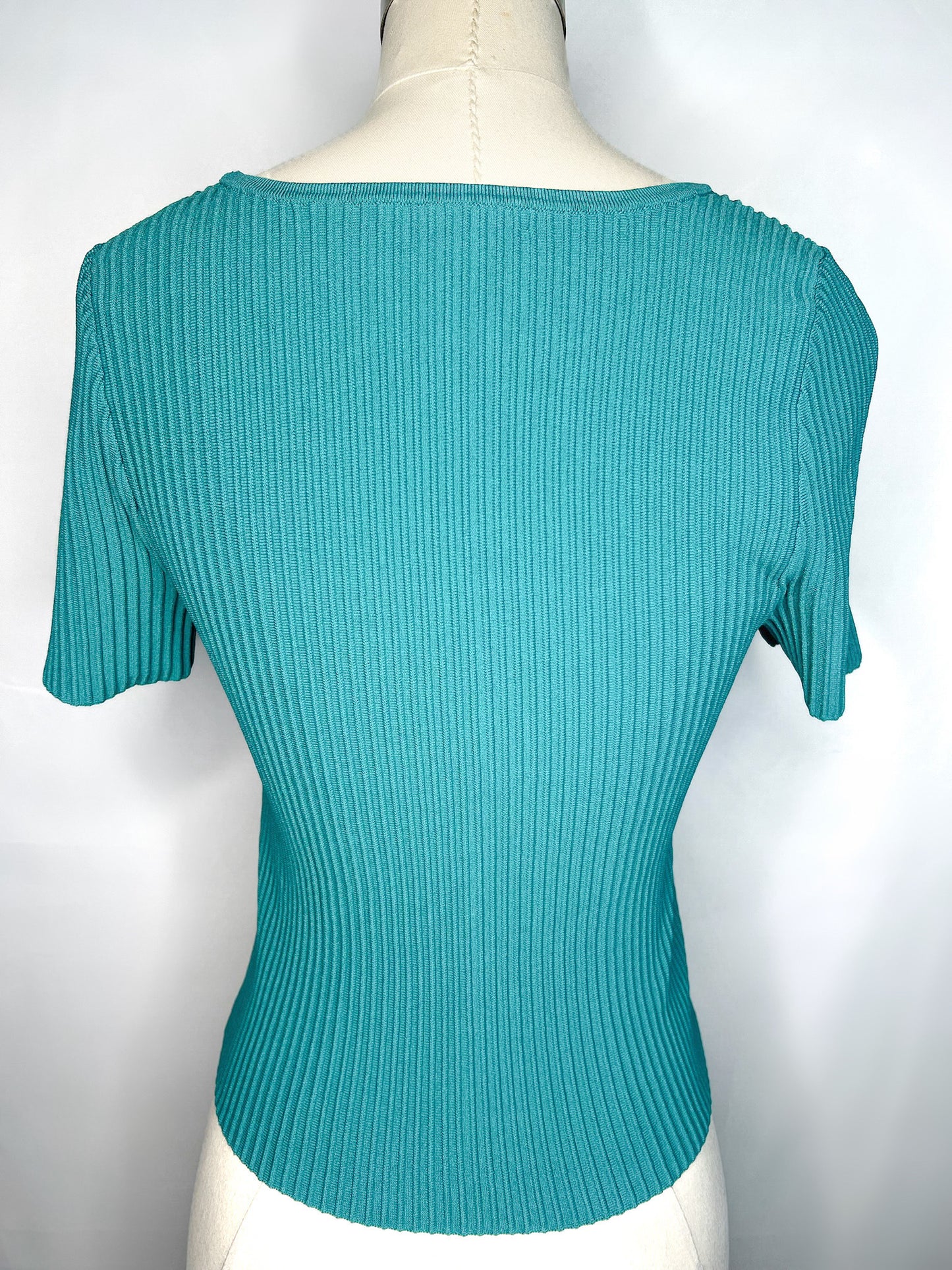 Madewell Ottoman Crop Sweater Tee in Turquoise | M