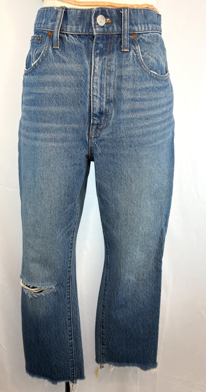 Madewell Slim Demi-Boot Jeans in Danville Wash: Ripped Edition | 28