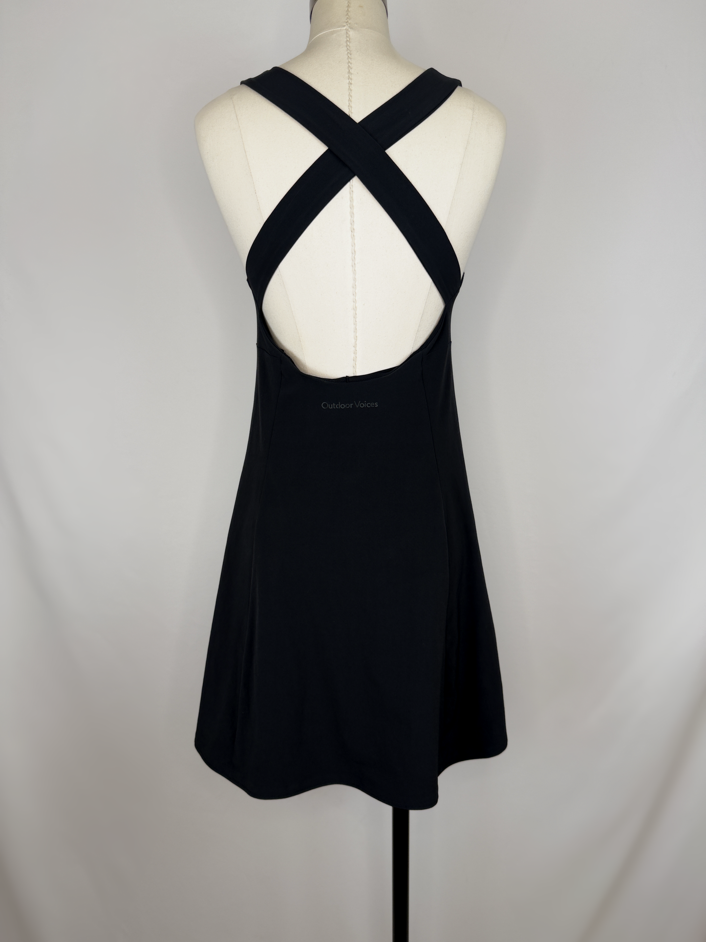 Outdoor Voices Cross Back Dress in Black | S