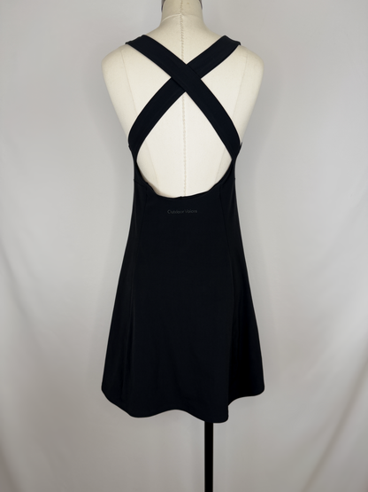 Outdoor Voices Cross Back Dress in Black | S