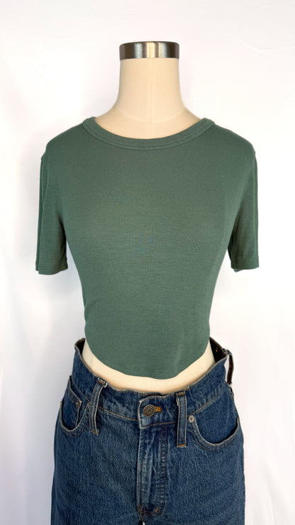 Lululemon Hold Tight Cropped T-Shirt in Medium Forest | 6