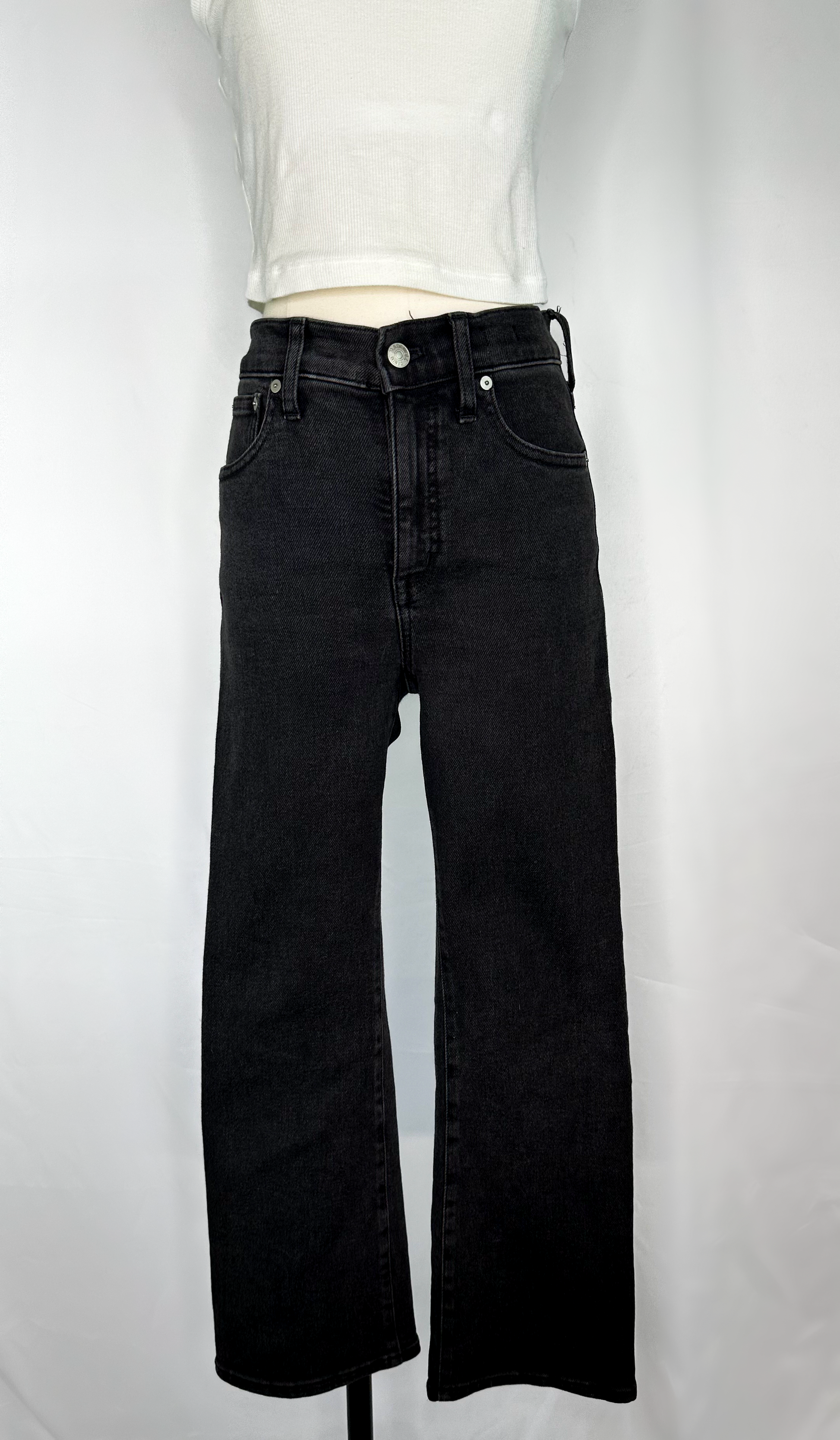 Front view of Madewell Cali Demi-Boot Jeans in Starkey Wash 